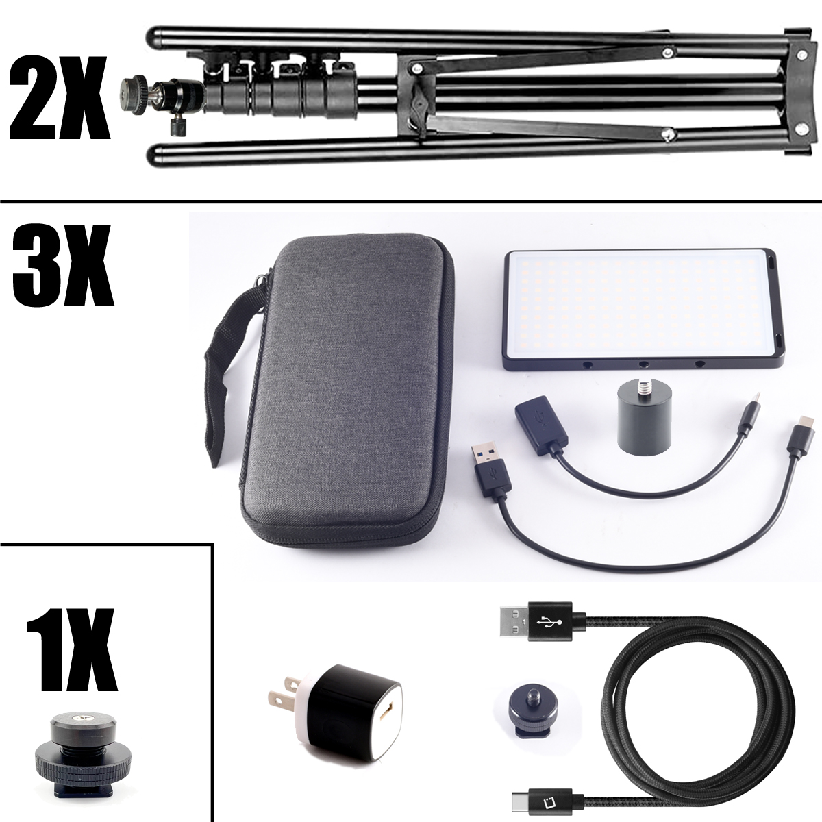 3 Head Pocket Light Kit — Camera Shoot Package thumbnail 3